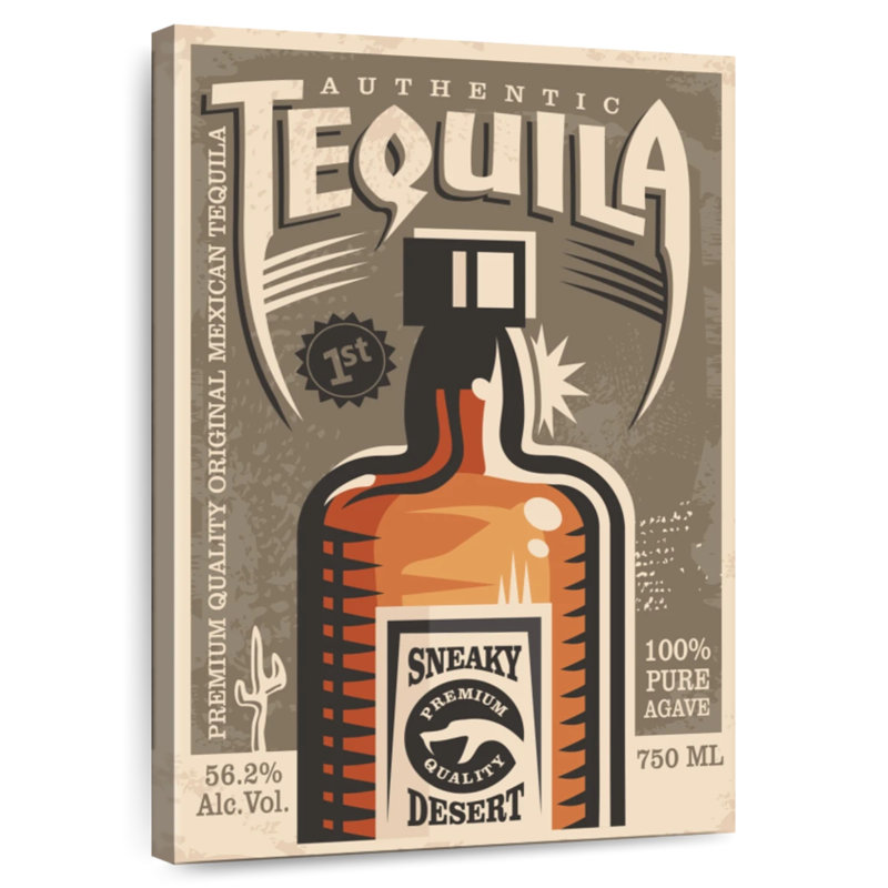 Tergel Retro Tequila Typography, 24" H x 16" W