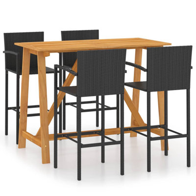 Kristmundur Rectangular 4 Person 140cm Long Bistro Set