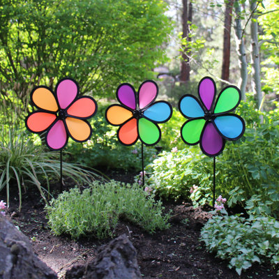 10" Neon Flower Spinner Assortment - 3 Pack