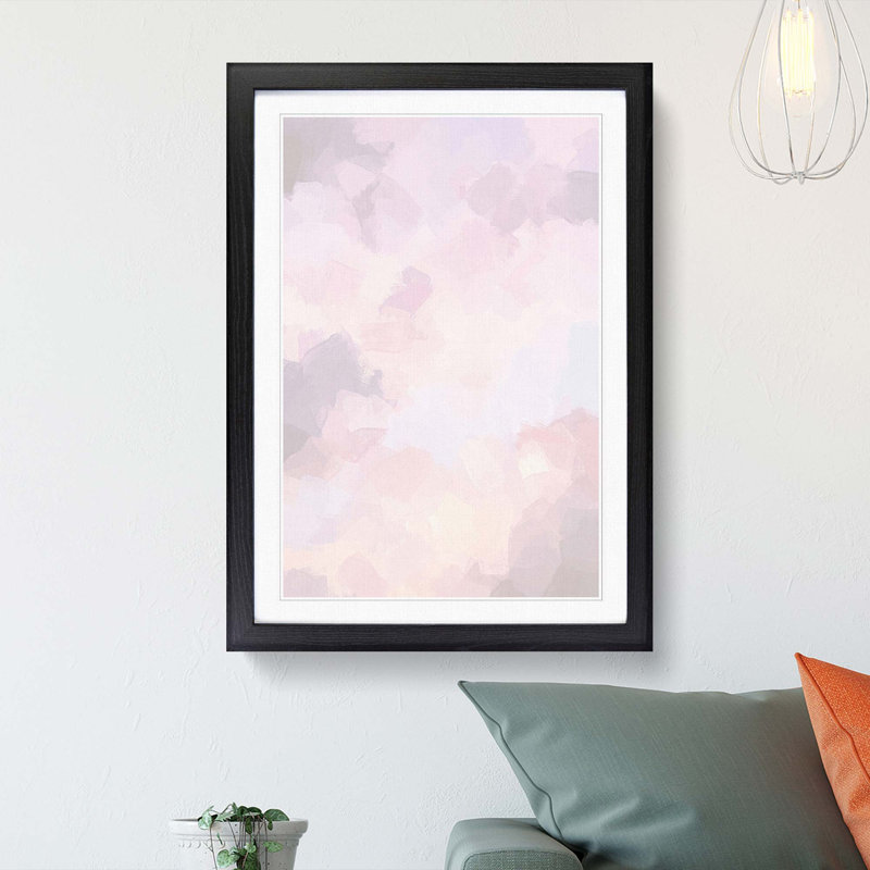 Beauty of Clouds in Abstract - Picture Frame Graphic Art Print, 65cm H x 48cm W x 2cm D, Black Framed