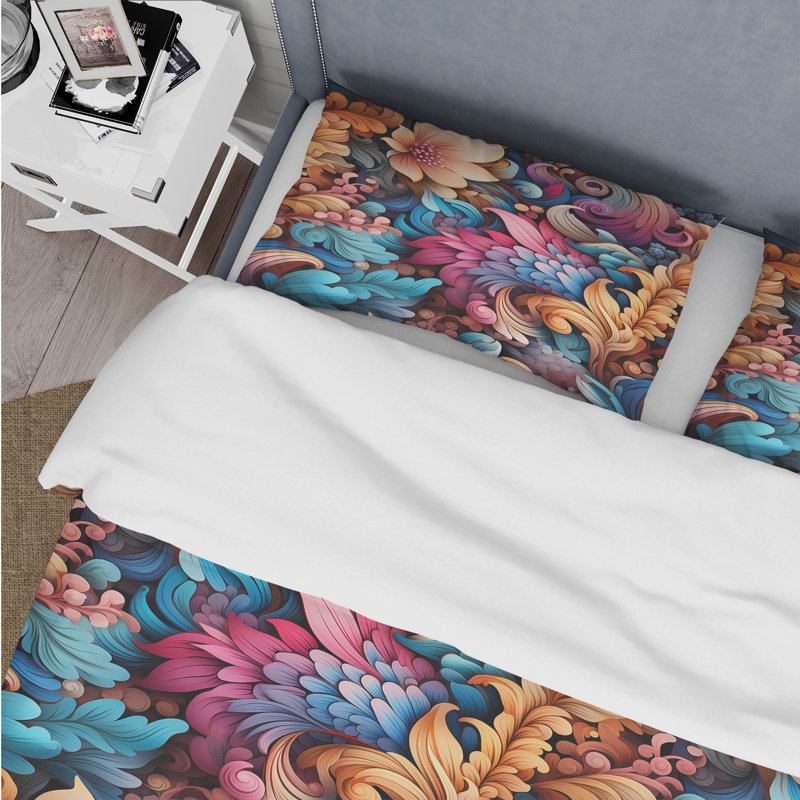 Retro Revival Paisley Pattern - Ensemble de housse de couette à motif cachemire