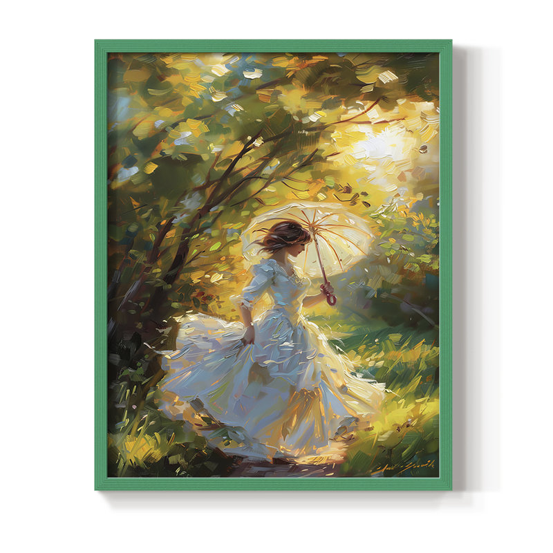 «WOMEN Series DCCCLI», reproduction encadrée - bois massif, H 21 po x l 17 po, Vert