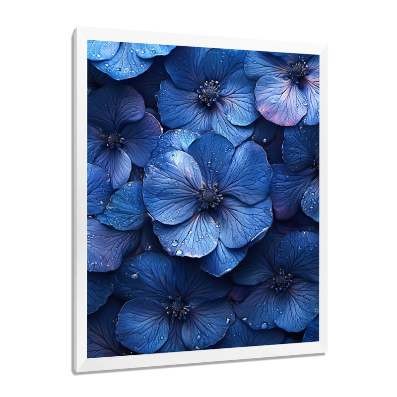 Anding - salon d'art mural floral, H 40 po x l 30 po, Reproduction encadrée d'une seule photo, Blanc
