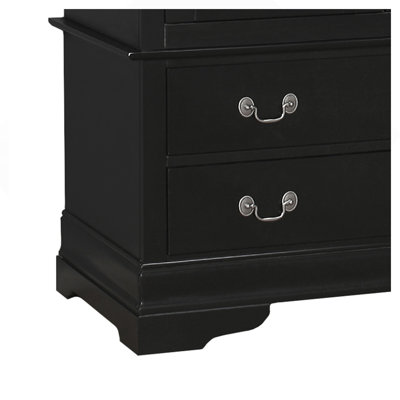 Armoire élégante noire traditionnelle