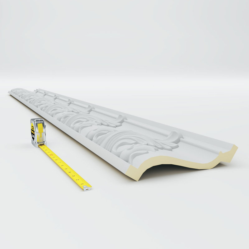 Primed White Polyurethane Alexandria Crown Moulding Sample