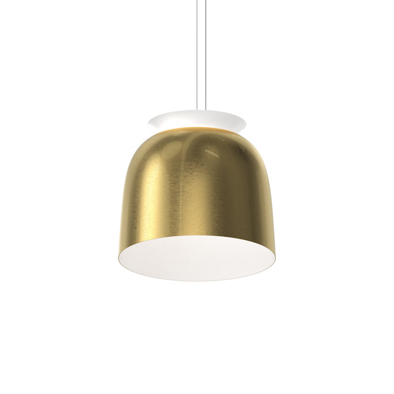 Belle 1 - Light LED Dome Pendant, 27.5" H x 19.5" W x 19.5" D, Brass