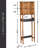 Over The Toilet Storage Cabinet with Double Vented Doors and Open Shelf, Brown and Gray - Elements Collection