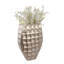 Jardinière moderne en aluminium avec motif géométrique texturé et forme carrée effilée pour un décor de style contemporain - 25 po-1664922322