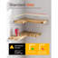 2 Piece L-Shaped Acacia Floating Shelf-911696675