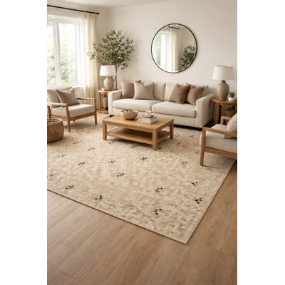 Performance Cowhide Geometric Indoor Rug