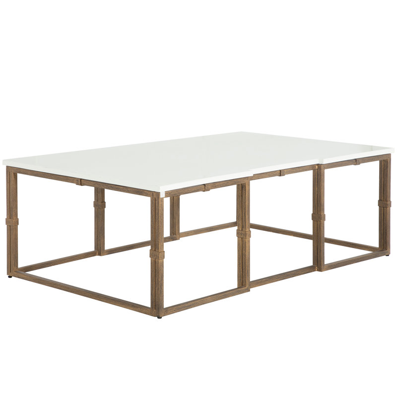 Table basse Stevens, Or texturé antique