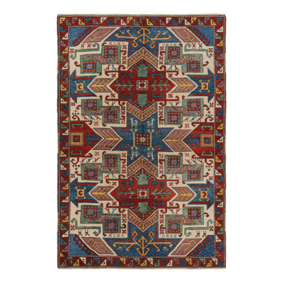 One-of-a-Kind 5'5”x8'2” 1950s Wool Area Rug