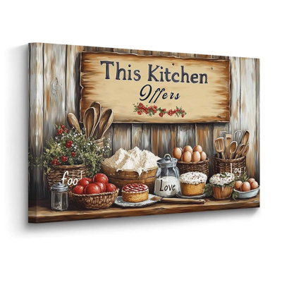 1 Piece Wrapped Canvas Wall Art