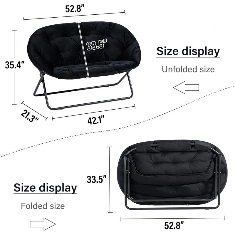 Causeuse Comfy Double, Noir, noir, noir, noir