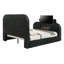 Lit tapissier Kana avec DEL en noir-2078291010