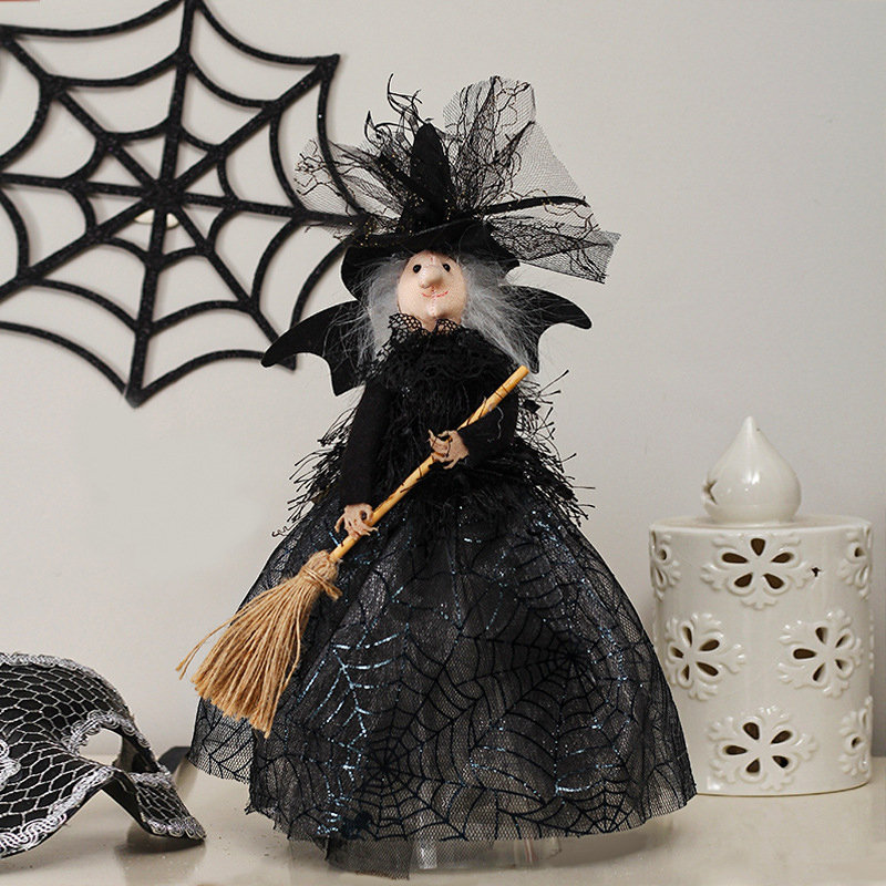 Ornement d'Halloween sorcière d'Halloween, Noir, noir, noir, noir