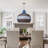 Unique Blue Rattan Pendant Light,Basket Chandelier for  Kitchen Hallway Dining Farmhouse-329437624