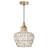 10.25"W 1-Light Auman Rattan and Metal Pendant-7429230
