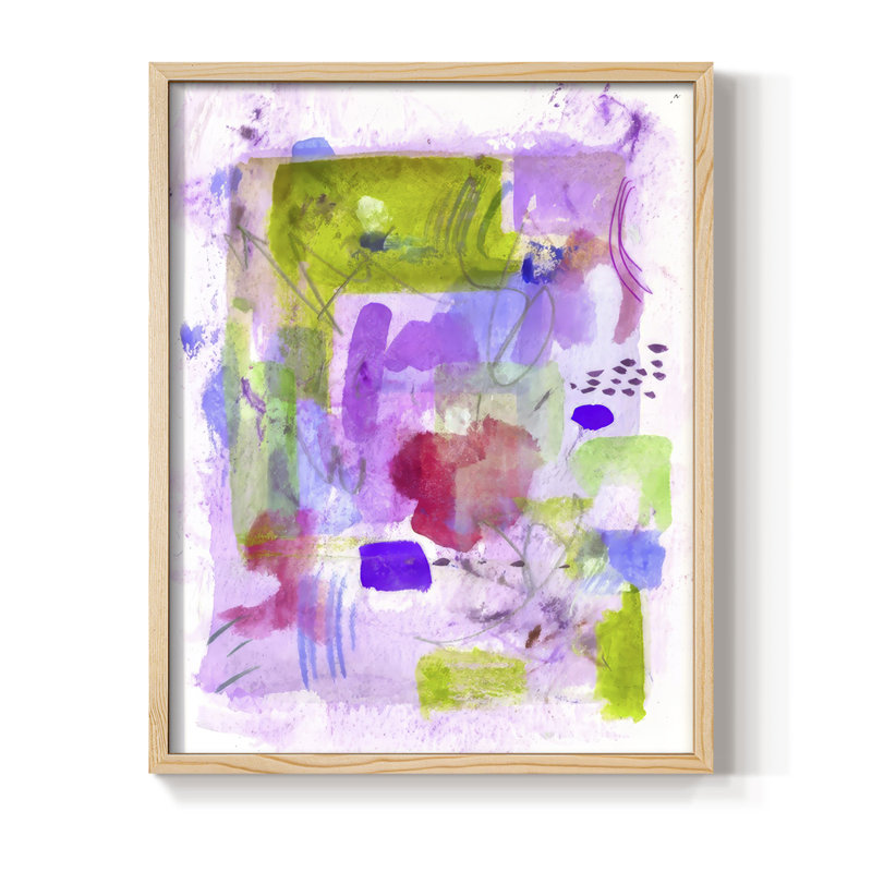 «Grasping The Moment I», reproduction encadrée - bois massif, H 21 po x l 17 po, Naturel