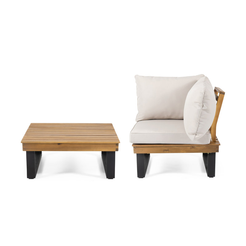 CHAISE D'ANGLE SEBASTIEN + TABLE BASSE