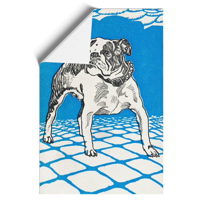 Bulldog by Moriz Jung - Frameless Print, 30cm H x 21cm W x 0.1cm D