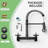 Double-Handle 2-Hole Wall-Mount Pre-Rinse Bridge Kitchen Faucet-125077424