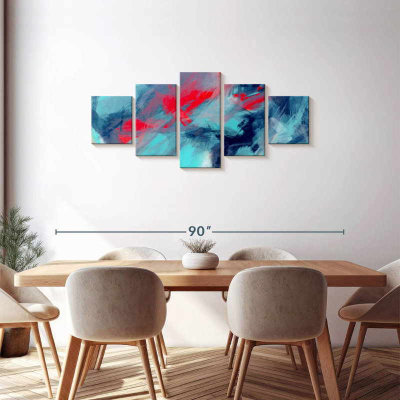 Champ de couleur abstrait, H 30 po x l 68 po