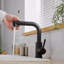Robinet de lavabo, robinets de cuisine noirs avec douchette extractible, robinet de préparation pour mini-bar