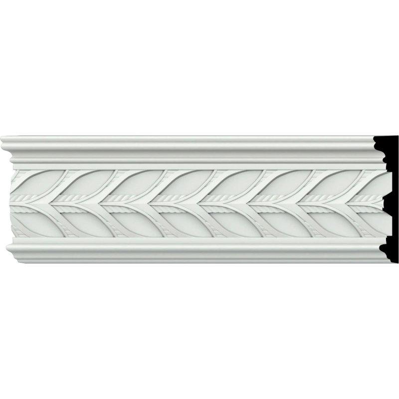 SAMPLE - Endurathane Monique Pierced Moulding Backplate, 3 1/8"H x 5/8"P x 12"L, Factory Primed
