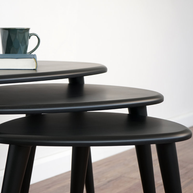 Ensemble de 3 tables gigognes Ercol Style, Noir