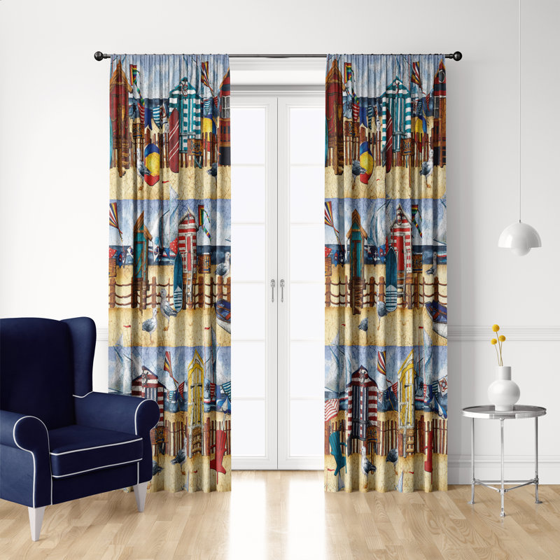 Semi Sheer Curtain Pair, 40" W x 61" L