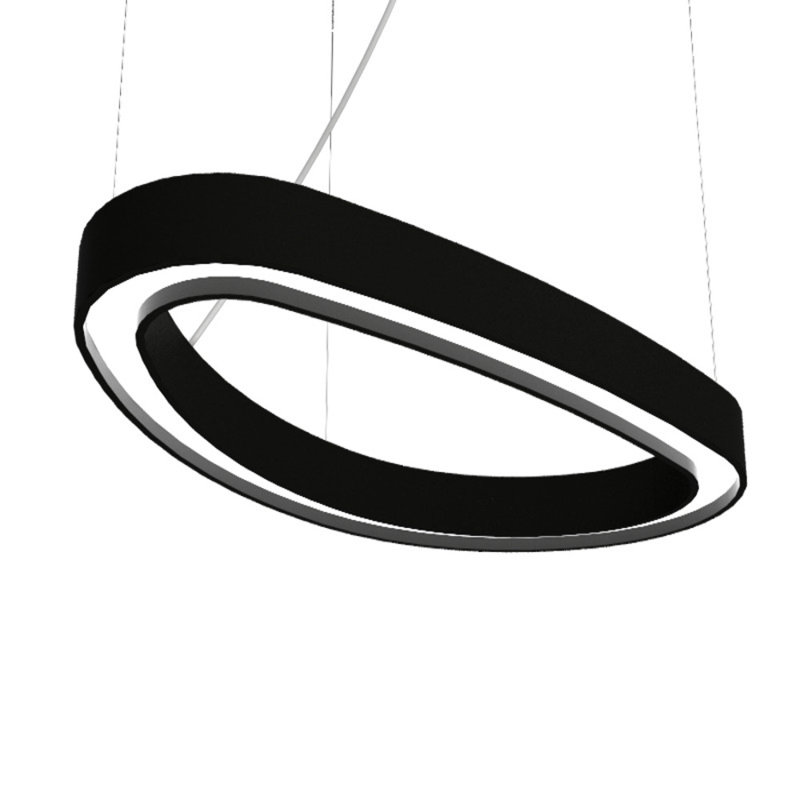 1 - Light LED Pendant, Imbuia, 1.95" H x 54.6" W x 29.45" D