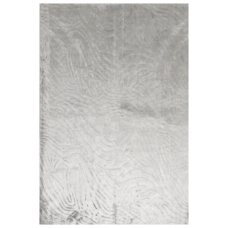 Hand-Knotted High-Quality Gray Area Rug