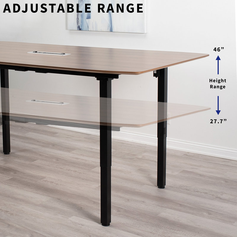 VIVO Black Electric Dual Motor Adjustable Steel Desk Frame
