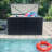 IYofe Water Resistant Metal Lockable Deck Box in Black-98705635