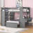 Hasel L Shaped Bunk Bed with Desk, Bookcase and Wardrobe-633294465-642342476