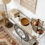 Table console avec miroir et miroir