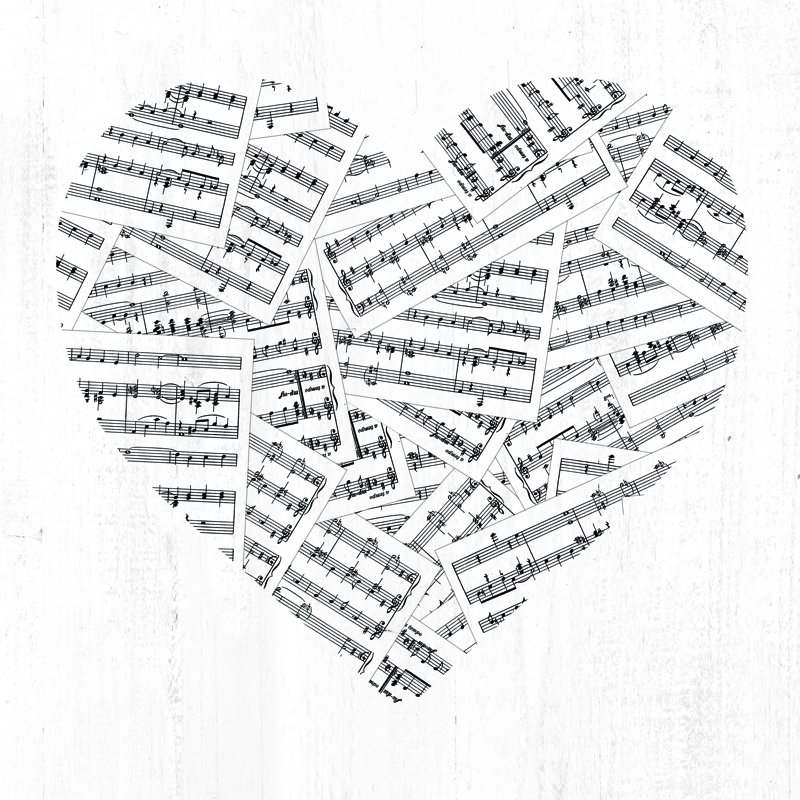 Music Is Love,  H 12 po x l 12 po, Non, Toile tendue