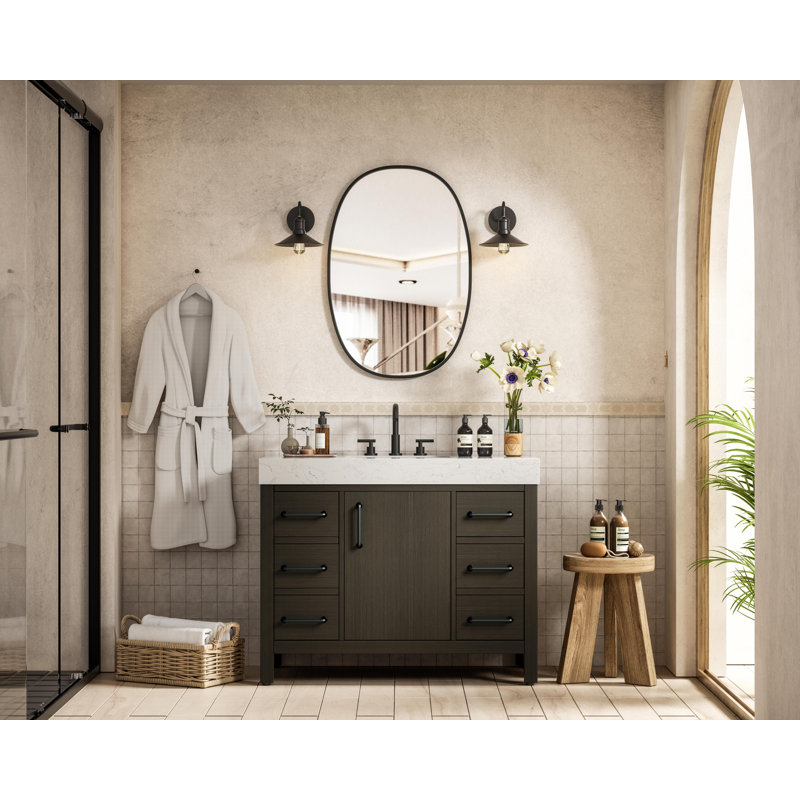 Meuble-lavabo simple 42 po_Traditional_VF60642, Brun moka