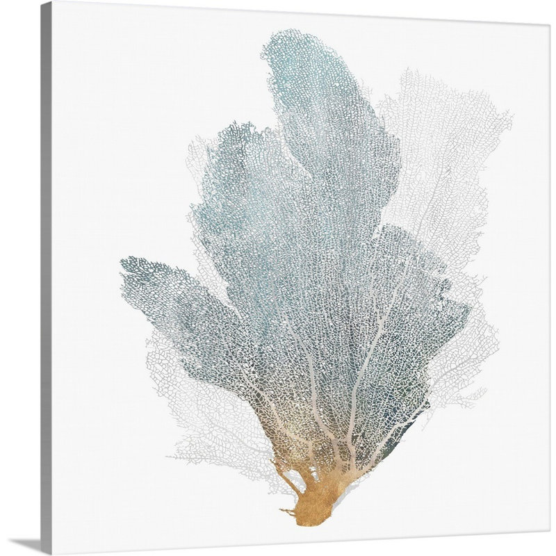 «Delicate Coral II» par Isabelle Z - reproduction d'art sur toile, Toile tendue, H 24 po x l 24 po, Sans cadre