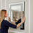 36x24-inch Crystal Rhinestone Rectangular Wall Mirror