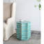 Tabouret à piédestal turquoise avec dimensions de 17 x 17 x 20 pouces, incrustations et motifs floraux, idéal pour les vestibules, pouvant servir de table d'appoint ou de table d'appoint, 80% 20% de pouces de mesure, motifs en losange, vie idéale