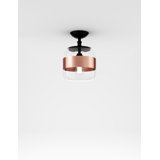Futura Ceiling Lamp G Amber Brass Matt Black 1 E26 Ul