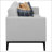Light Grey Cushion Back Sofa With Pillows