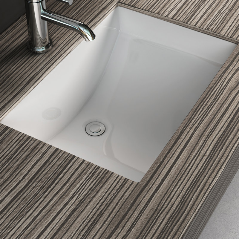 Lavabo de salle de bain encastré en porcelaine vitrifiée 20,6 pouces Cantrio PS-106