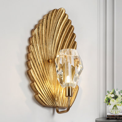 1-Light Swing Arm Wall Sconce 17.3 in Height