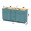 Base de meuble-lavabo double 60 po seulement-99027857