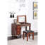 Meuble-lavabo couleur cerise avec tabouret et options de rangement pour une chambre à coucher classique-1808925280