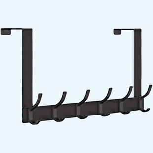 Over Door Hanger, Heavy-Duty and Space Saving Over Door Organizer Rack (12 Hooks)