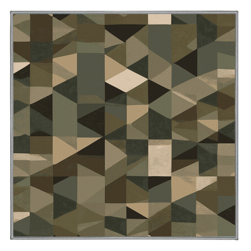 Field Stripe Rug, Square 4'